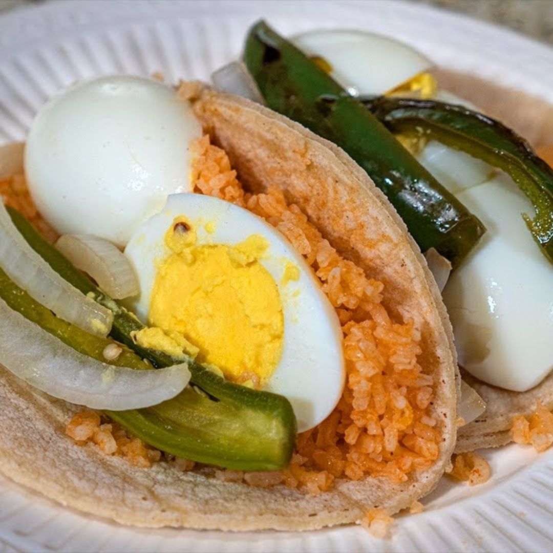 Tacos Acorazados with Eggs - Eggs & Rice Tacos (Supper, June 25)